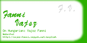 fanni vajsz business card